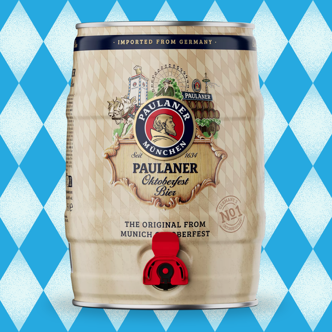Paulaner Munchen Oktoberfest Premium German Bier 5 litre Mini Keg - 6.0% ABV
