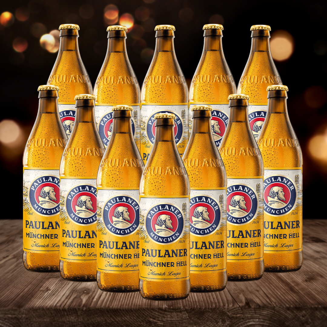 Paulaner Munchner Hell Premium German Lager 330ml Bottles (12 Pack) - 4.9% ABV - BEERHUNTER