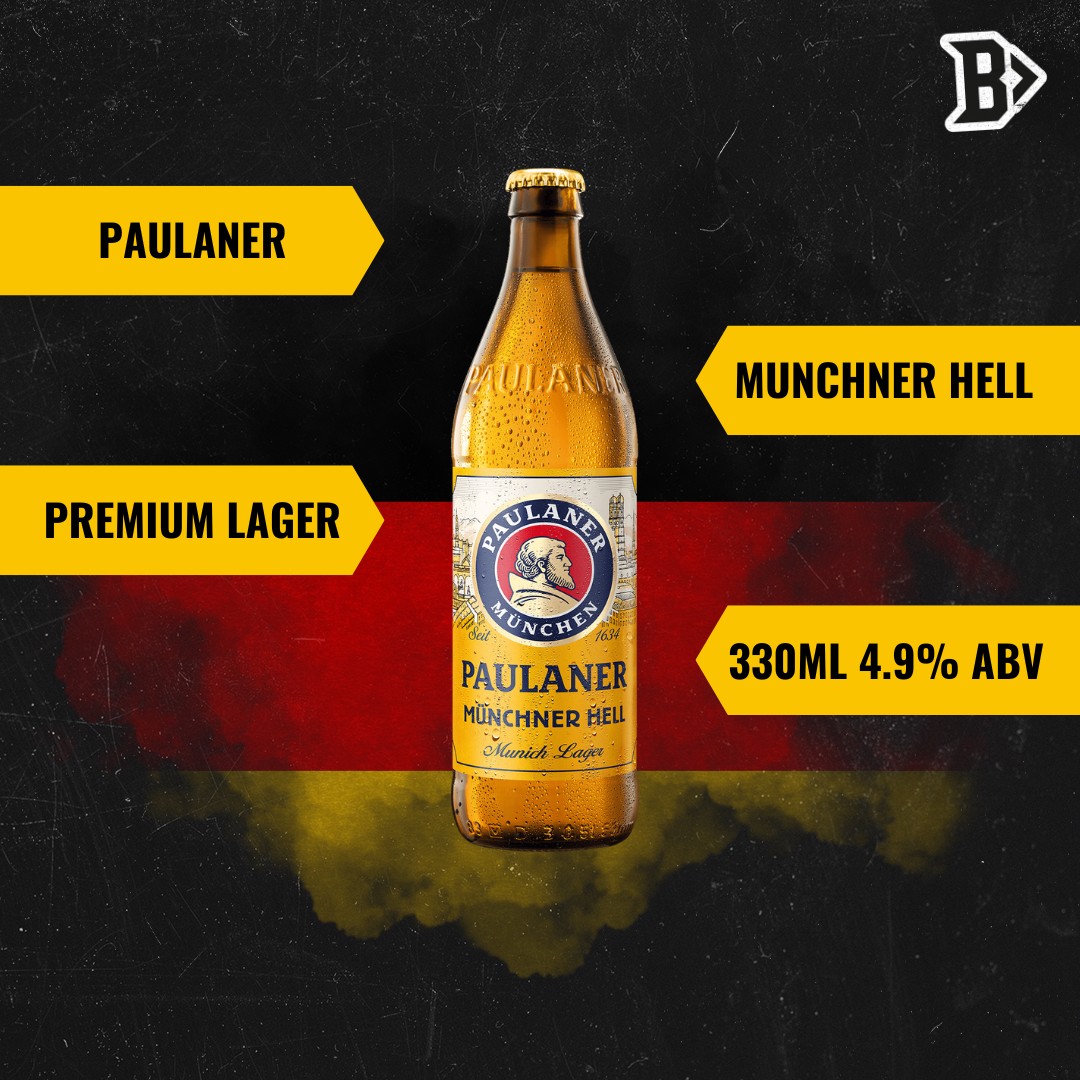 Paulaner Munchner Hell Premium German Lager 330ml Bottles (12 Pack) - 4.9% ABV - BEERHUNTER