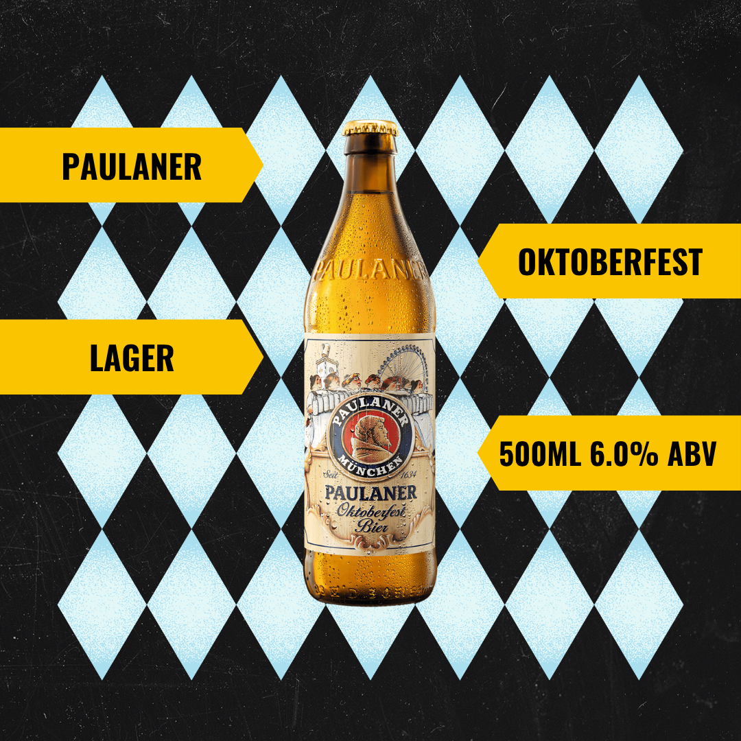 Paulaner Munchen Oktoberfest Premium German Bier 500ml Bottles - 6.0% ABV (Multipack)