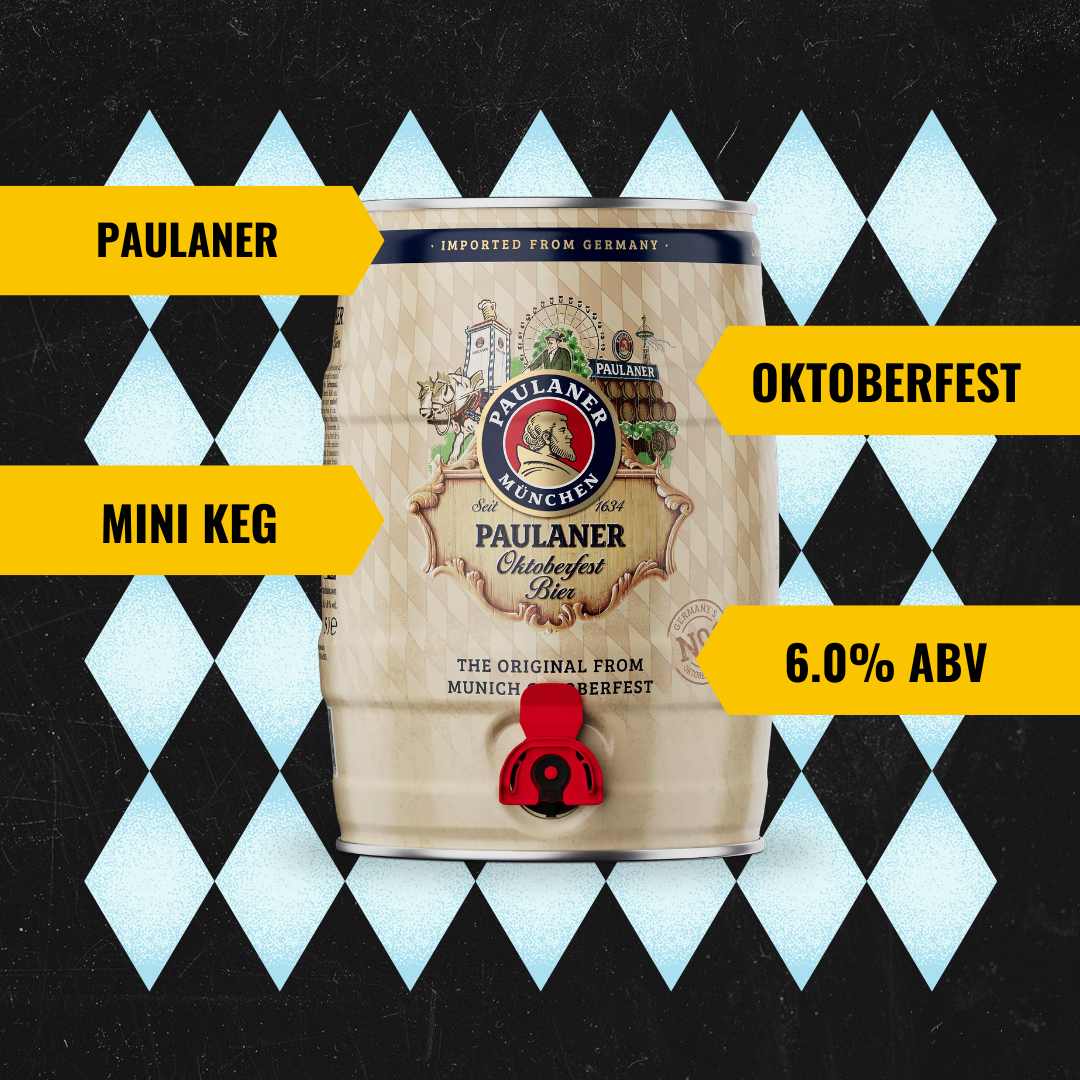 Paulaner Munchen Oktoberfest Premium German Bier 5 litre Mini Keg - 6.0% ABV