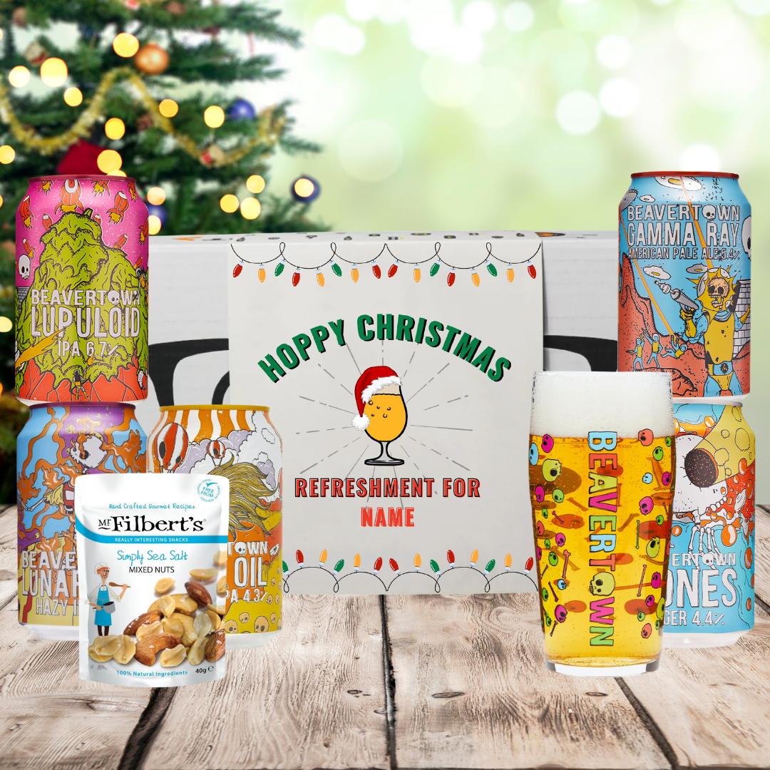 Personalised Beavertown Christmas Craft Beer Gift Set - IPA, Pale Ale &; Lager (5 x 330ml)