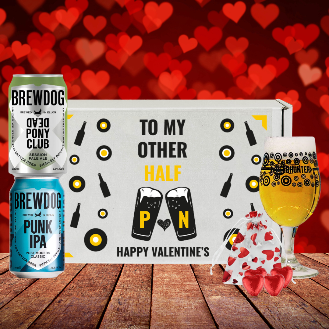 Personalised Valentine's Day Brewdog Craft Beer Can Gift Set with Bran ...