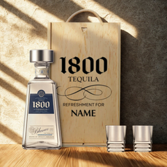 Personalised 1800 with Shot Glasses Gift Set – Tequila Blanco 70cl