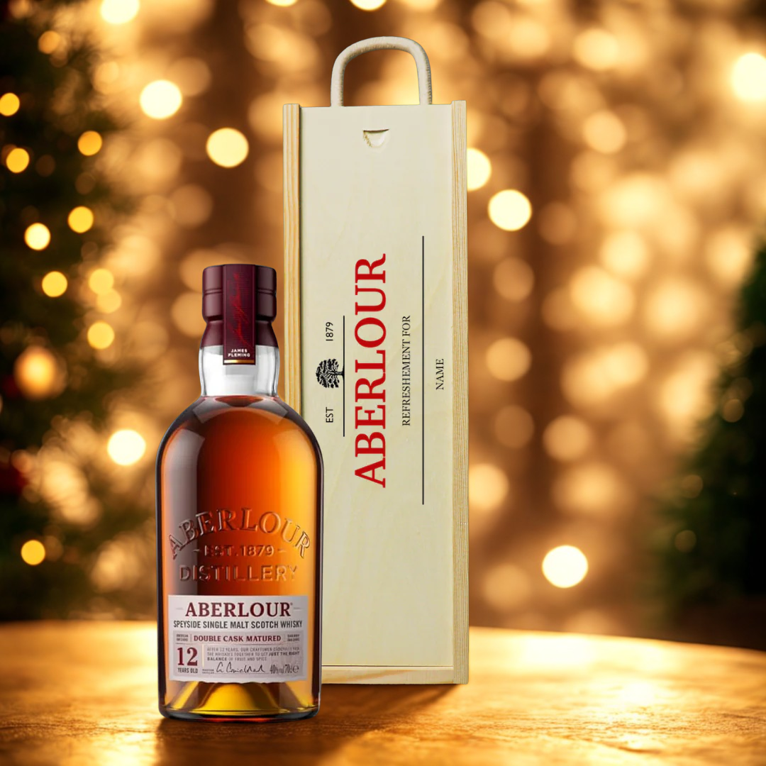 Personalised Aberlour 12 Year Old Single Malt Scotch Whisky Gift Set - 70cl (40% ABV)