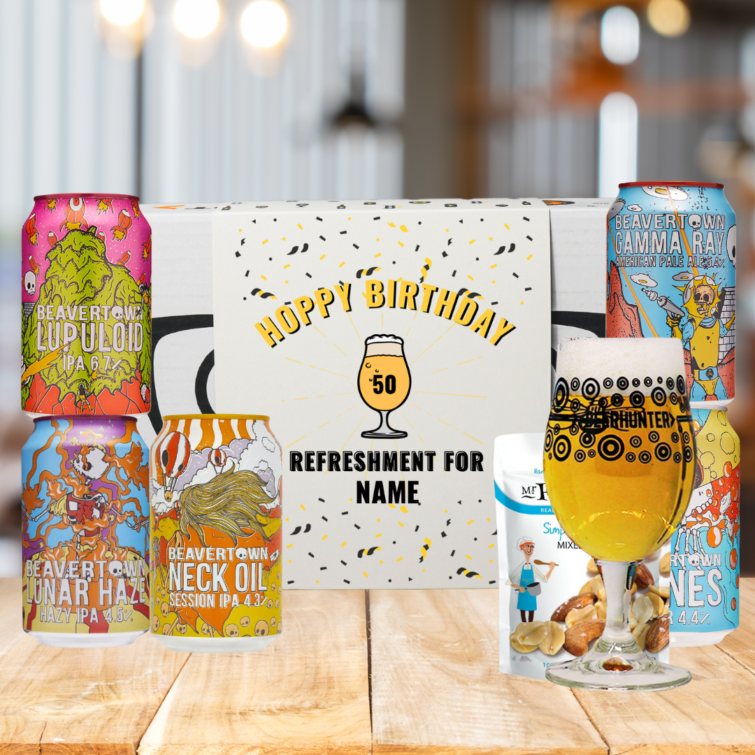 Personalised Beavertown Birthday Craft Beer Gift Set - IPA, Pale Ale &amp;amp; Lager (5 x 330ml) - BEERHUNTER