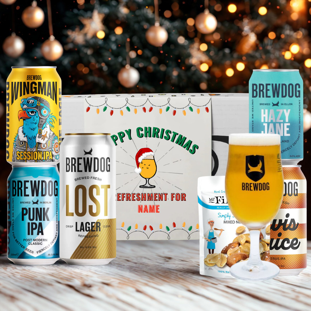 Personalised Brewdog Christmas Craft Beer Gift Set - IPA, Pale Ale &amp; Lager (5 x 330ml)