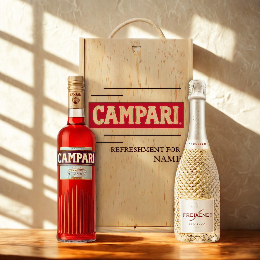 Personalised Campari Italian Aperitif with Freixenet Prosecco Gift Set