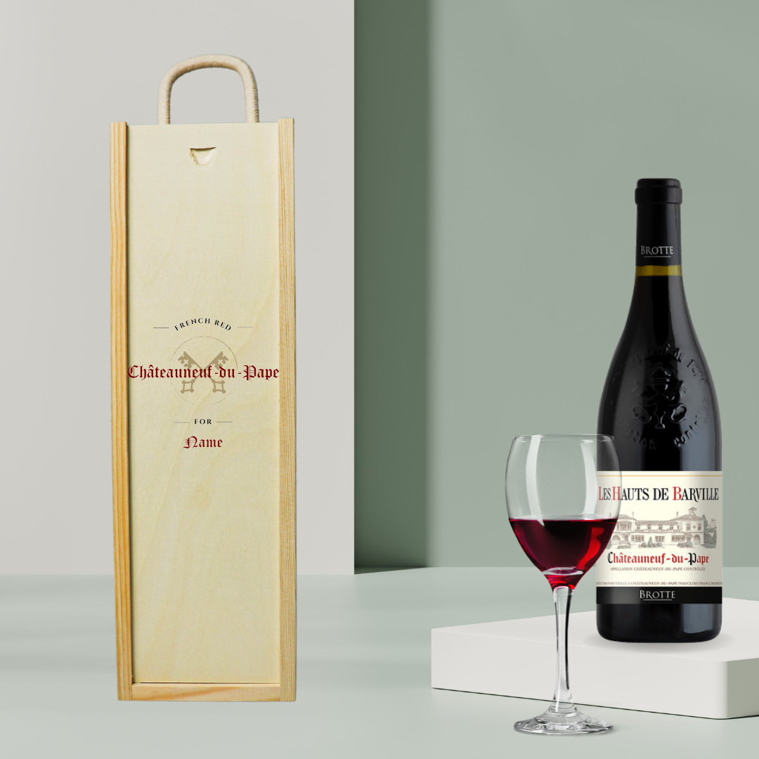 Personalised Chateauneuf Du Pape Red Wine Gift Set - BEERHUNTER