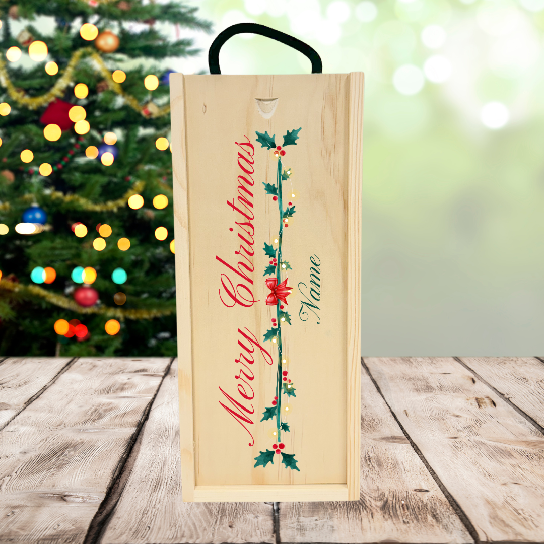 Personalised Christmas Wooden Gift Box