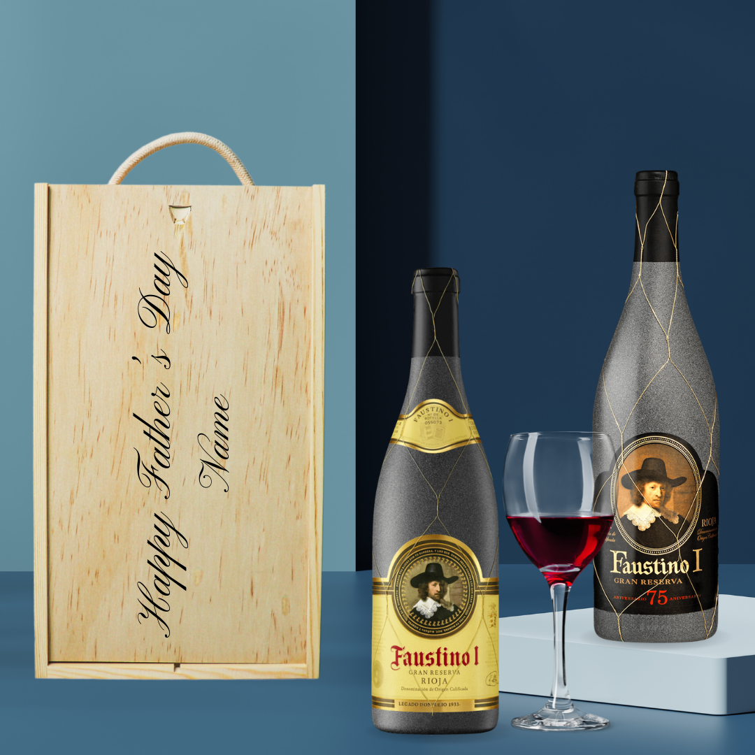 Personalised Faustino Spanish Rioja Red Wine Gift Set - (2 x 75cl)