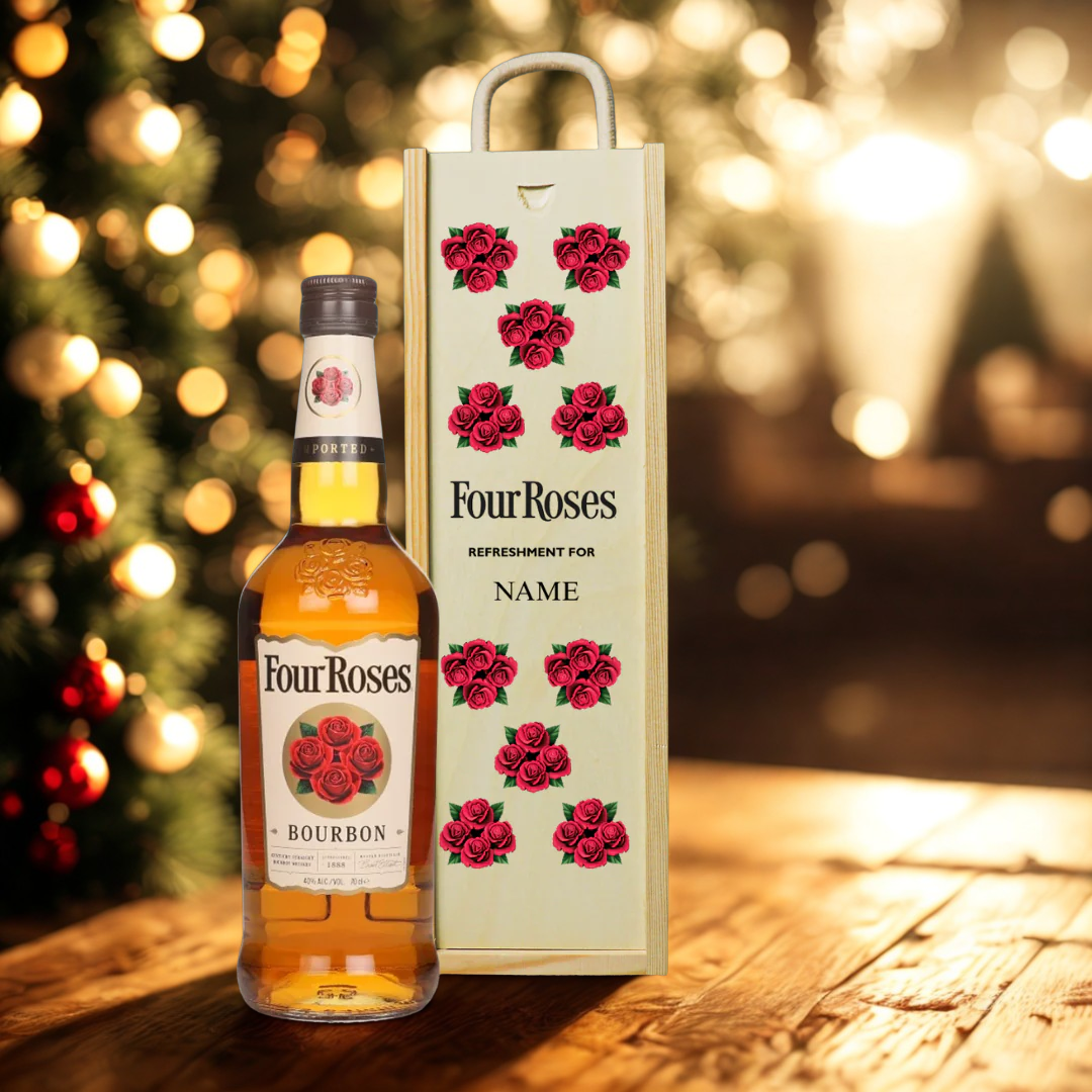 Personalised Four Roses Whiskey Gift Set - 70cl (40% ABV)