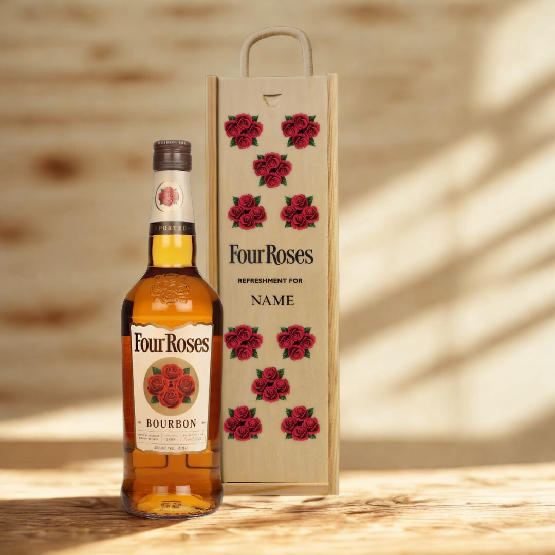 Personalised Four Roses Whiskey Gift Set - 70cl (40% ABV)