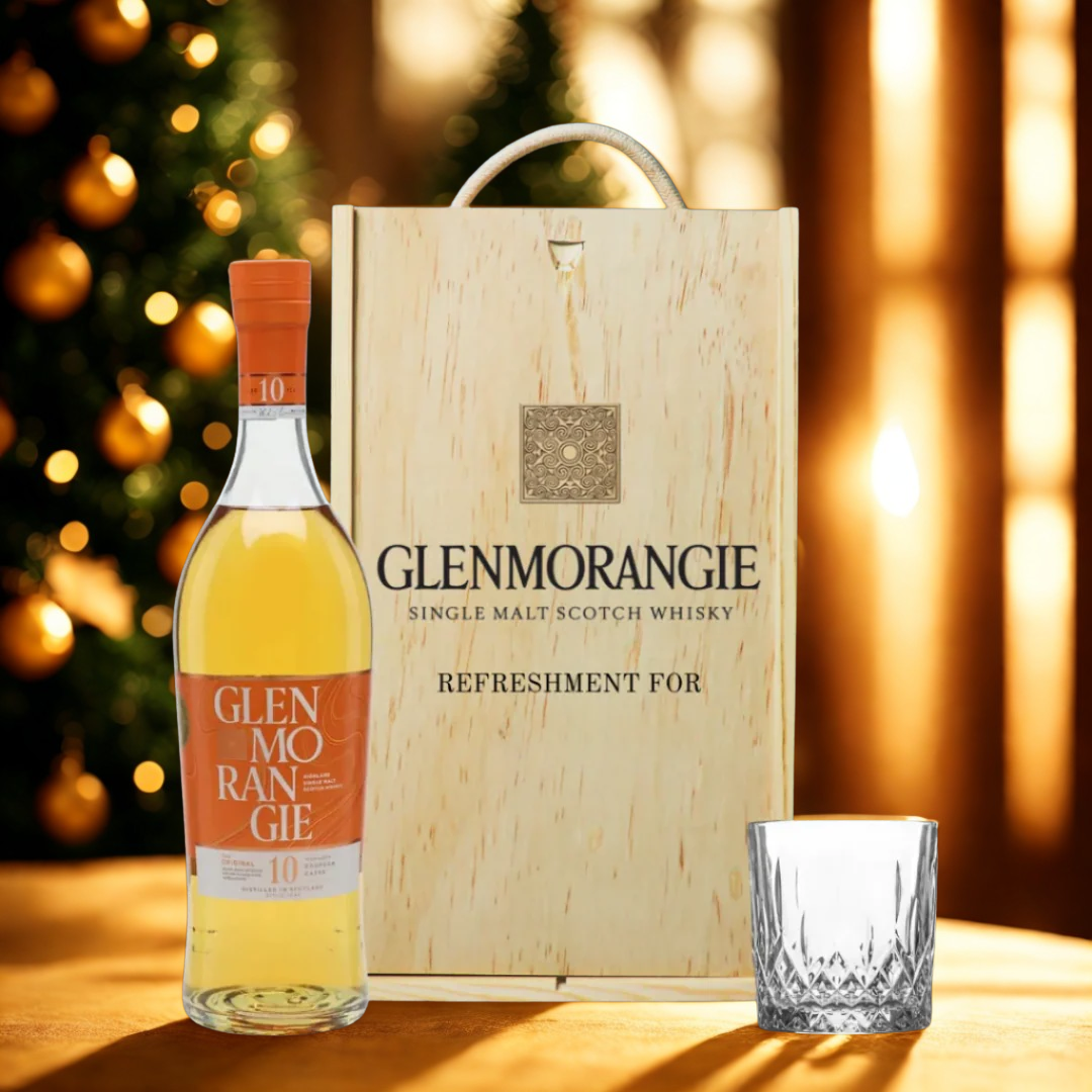 Personalised Glenmorangie Single Scotch Whiskey Gift Set - 40% ABV (70cl)
