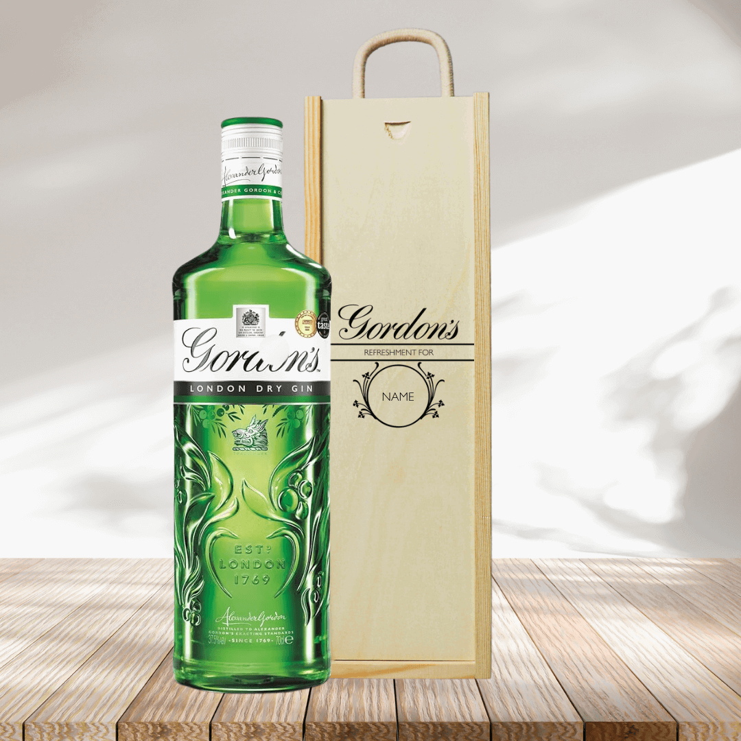 Personalised Gordons London Dry Gin Gift Set (70cl) - BEERHUNTER