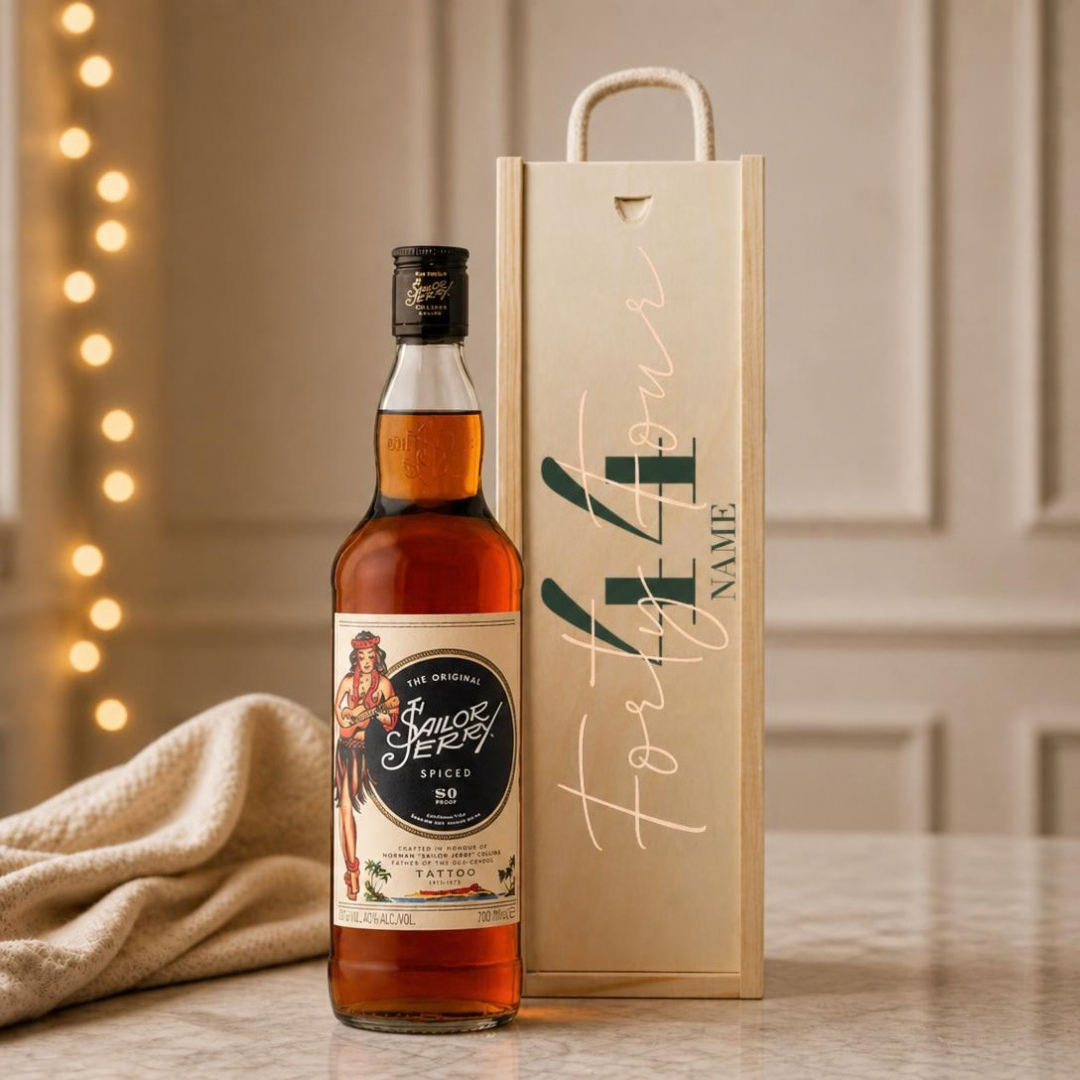 Personalised Happy Birthday Sailor Jerry Original Spiced Rum Gift Set