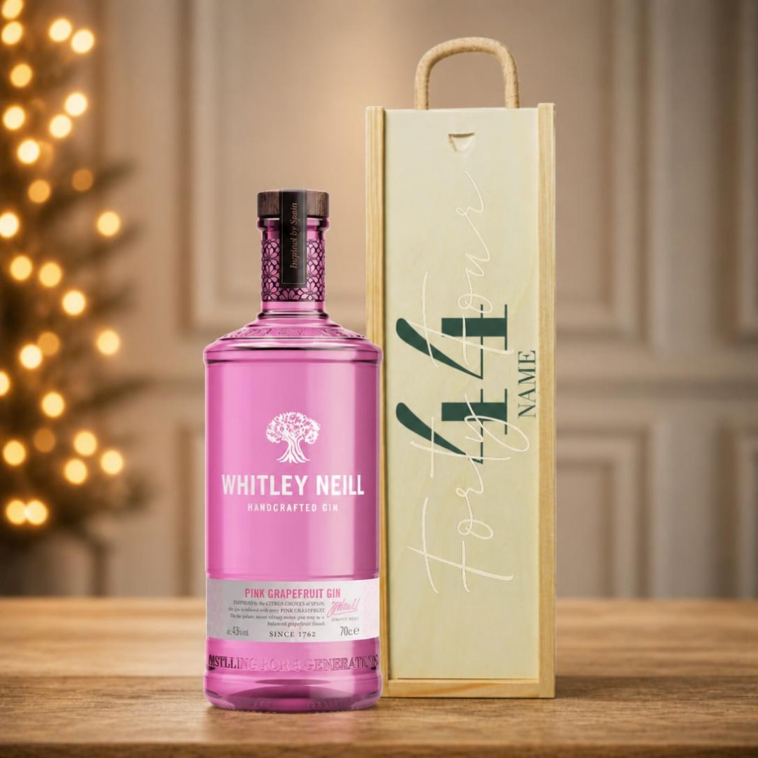 Personalised Happy Birthday Whitley Neill Pink Grapefruit Gin Gift Box
