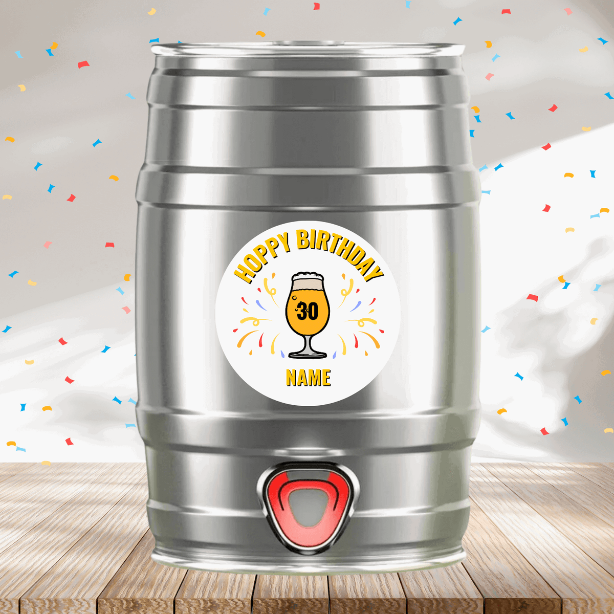 Personalised Hoppy Birthday Limited Edition Session IPA Mini Party Keg - 4.5% ABV (5 Litre) - BEERHUNTER