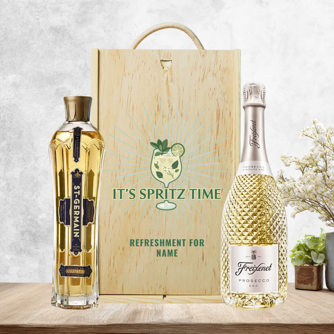 Personalised Hugo Spritz Gift Set with Freixenet Prosecco