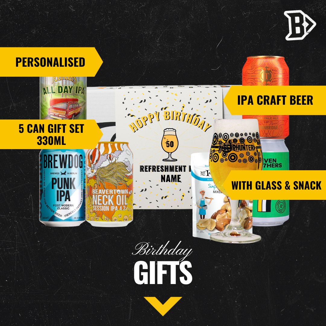 Personalised IPA Birthday Craft Beer Gift Set - (5 x 330ml) - BEERHUNTER