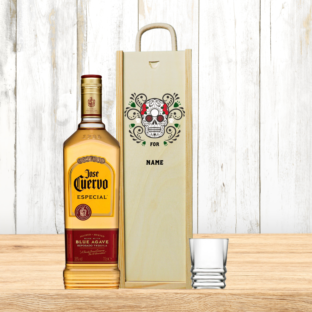 Personalised Jose Cuervo Tequila Gift Set with Shot Glass - BEERHUNTER