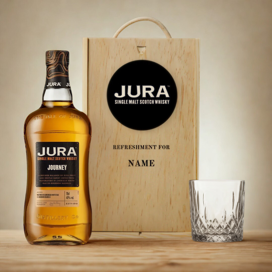 Personalised Jura Single Malt Scotch Whisky Gift Set - 40% ABV (70cl)
