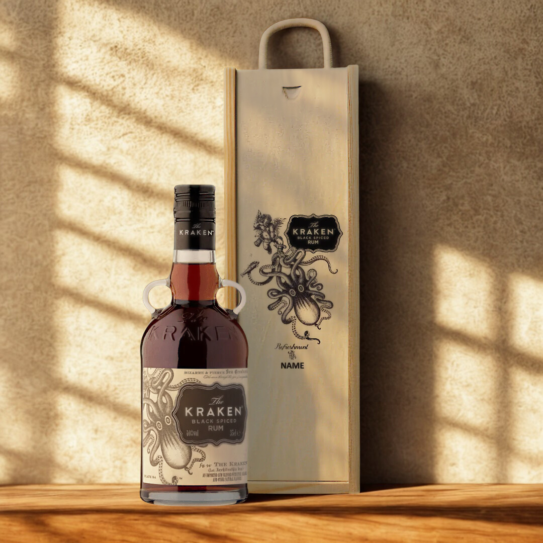 Personalised Kraken Black Spiced Rum Gift Box - (35cl)