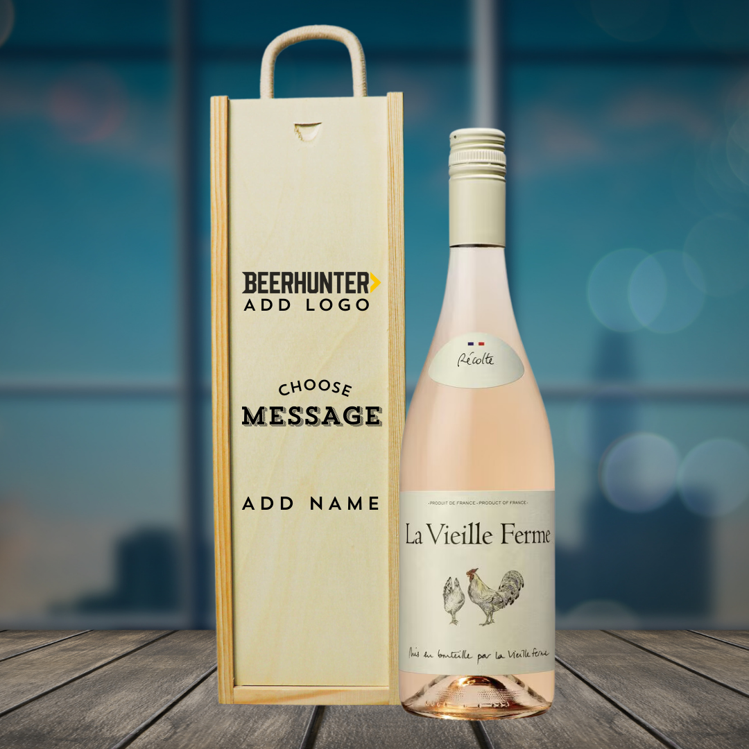 Personalised La Vieille Ferme Rose Wine Corporate Gift Set (75cl) - BEERHUNTER