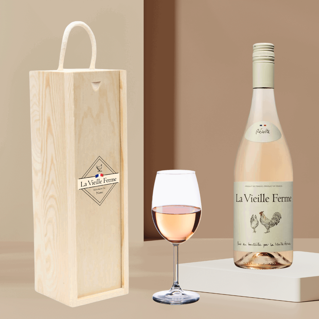 Personalised La Vieille Ferme Rose Wine Gift Set (75cl) - BEERHUNTER