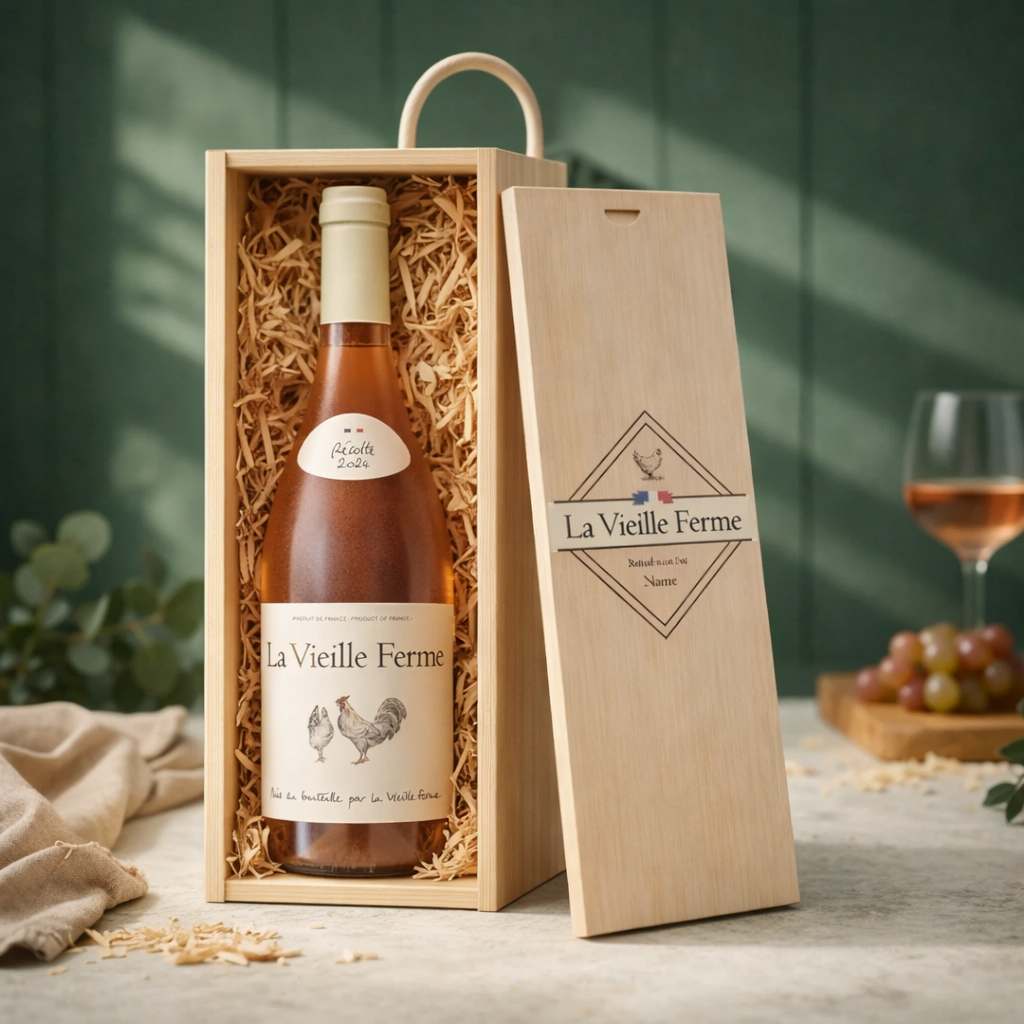 Personalised La Vieille Ferme Rose Wine Gift Set (75cl)