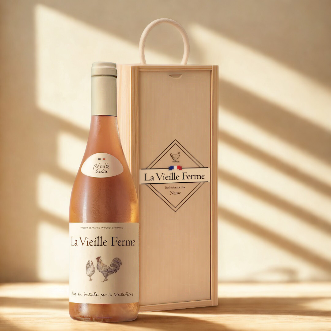 Personalised La Vieille Ferme Rose Wine Gift Set (75cl)