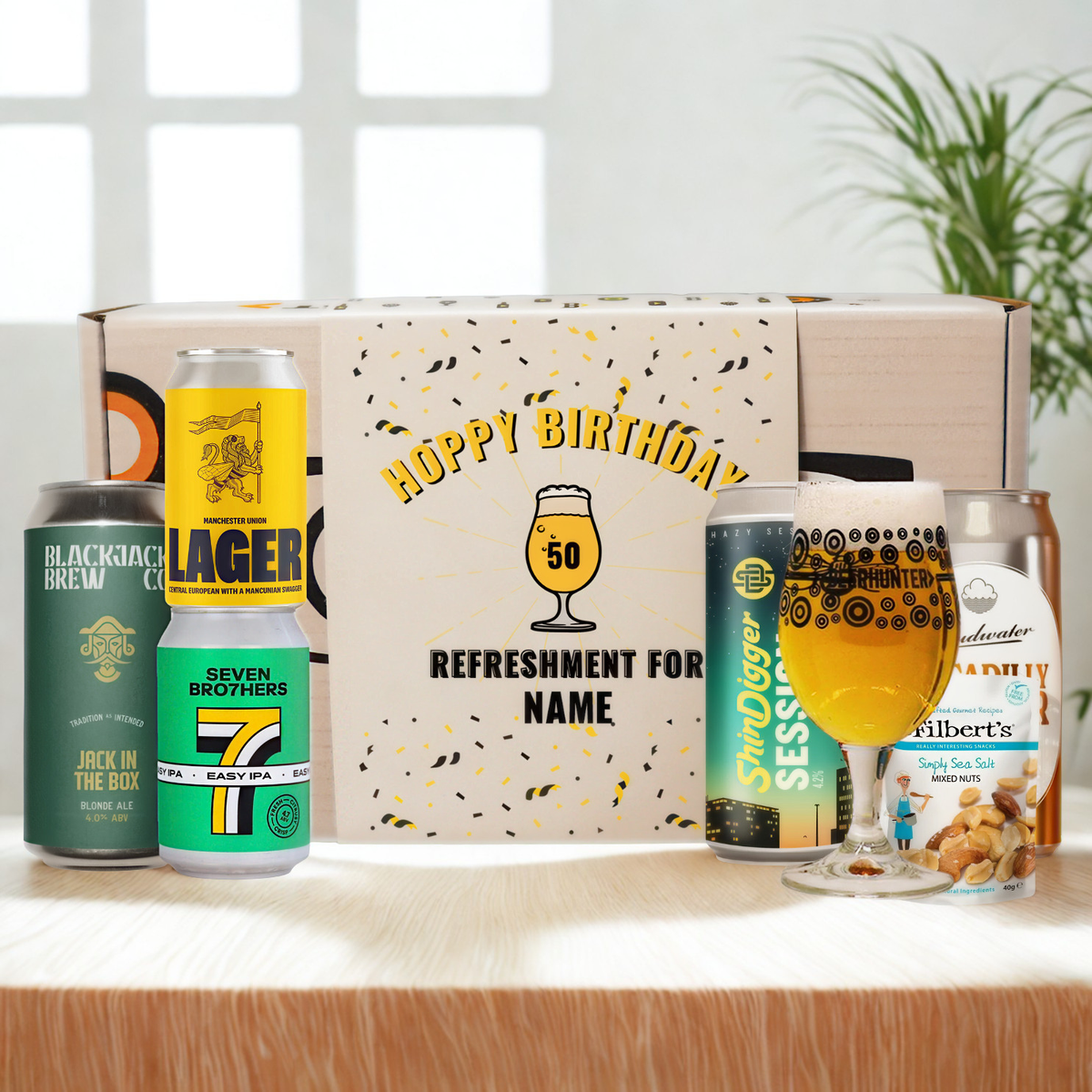 Personalised Manchester Birthday Craft Beer Gift Set - IPA, Bitter &amp; Lager (5 x 330ml)