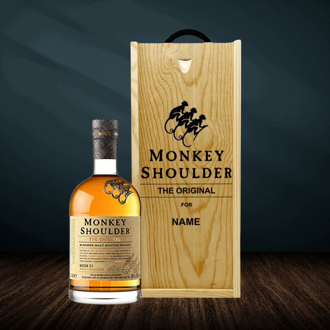 Personalised Monkey Shoulder &quot;The Original&quot; Whisky Gift Box - 70cl 40% ABV - BEERHUNTER