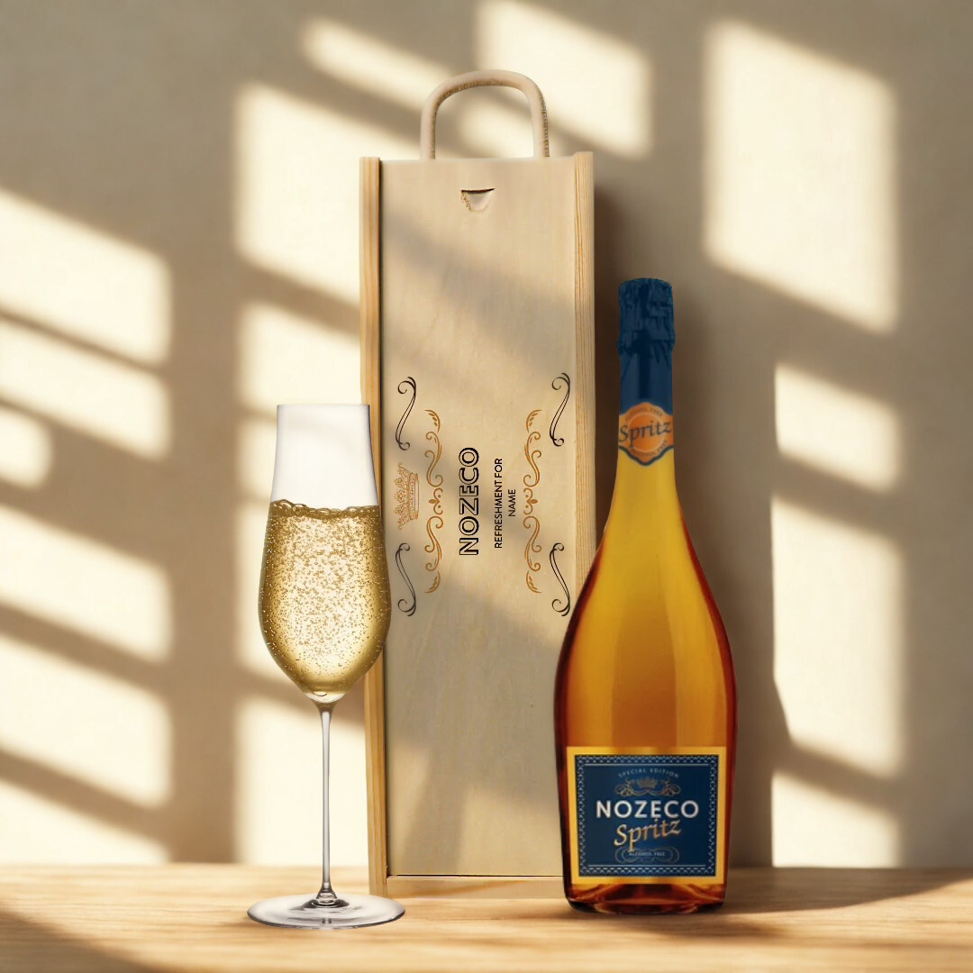 Personalised Nozeco Spritz Alcohol Free Sparkling Gift Set – 75cl