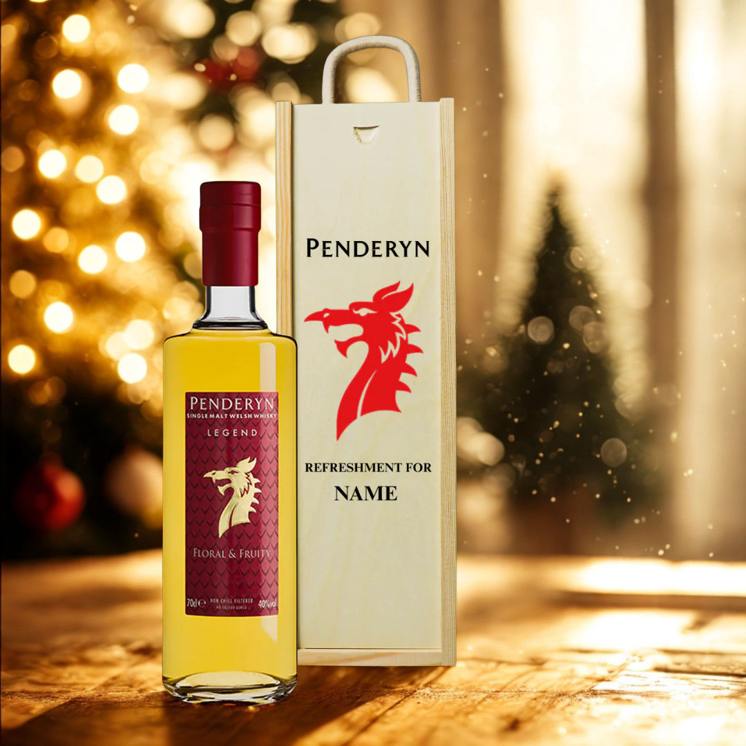 Personalised Penderyn Welsh Whisky Gift Set – 70cl Bottle (46% ABV)