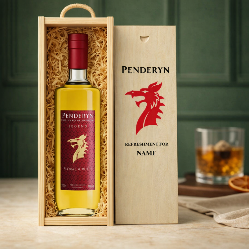 Personalised Penderyn Welsh Whisky Gift Set – 70cl Bottle (46% ABV)