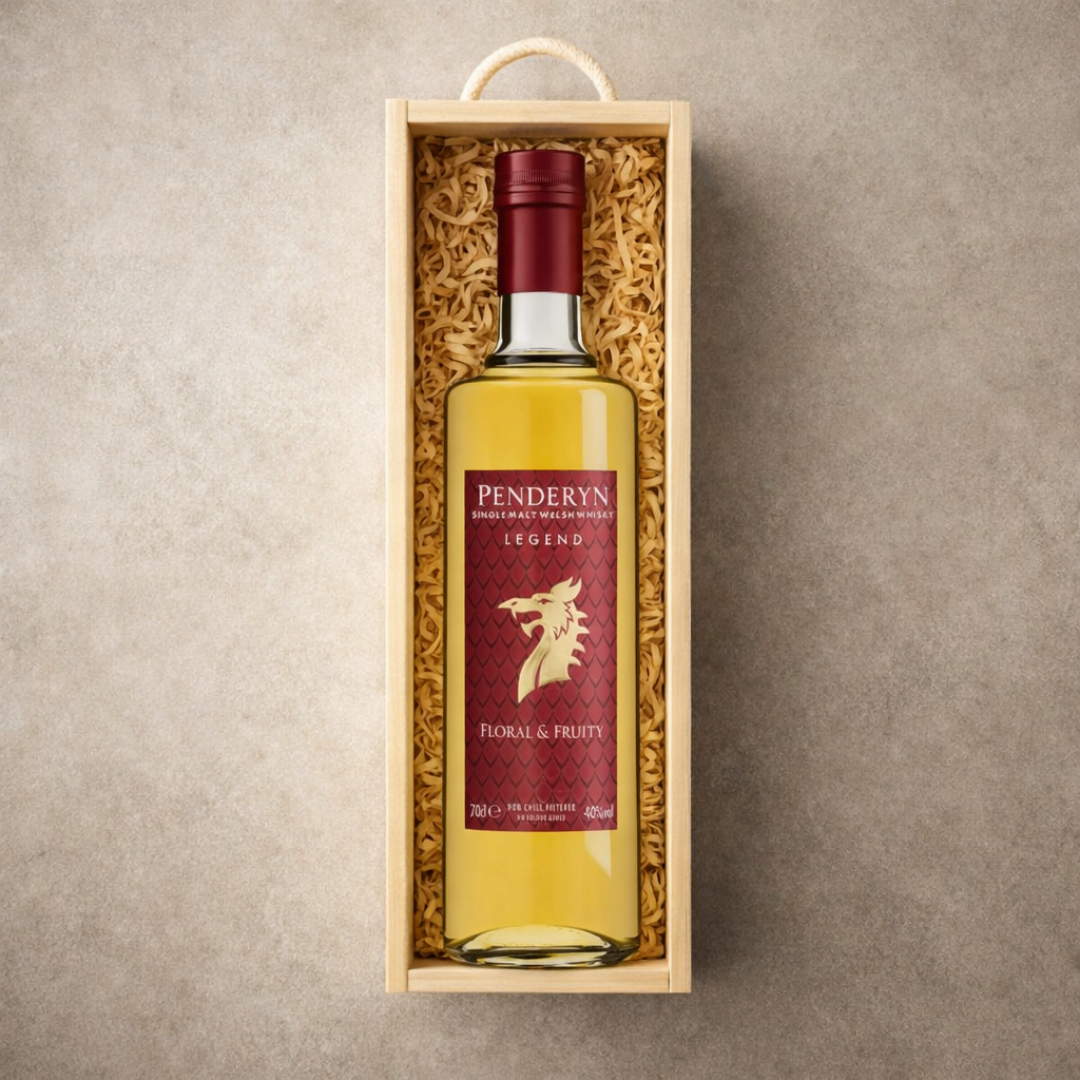 Personalised Penderyn Welsh Whisky Gift Set – 70cl Bottle (46% ABV)