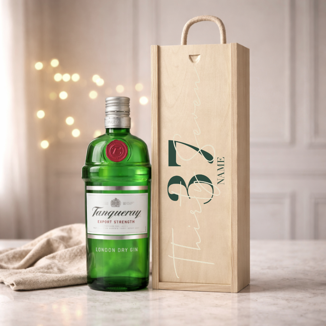 Personalised Birthday Gin Gift Set – 70cl with Personalised Lid