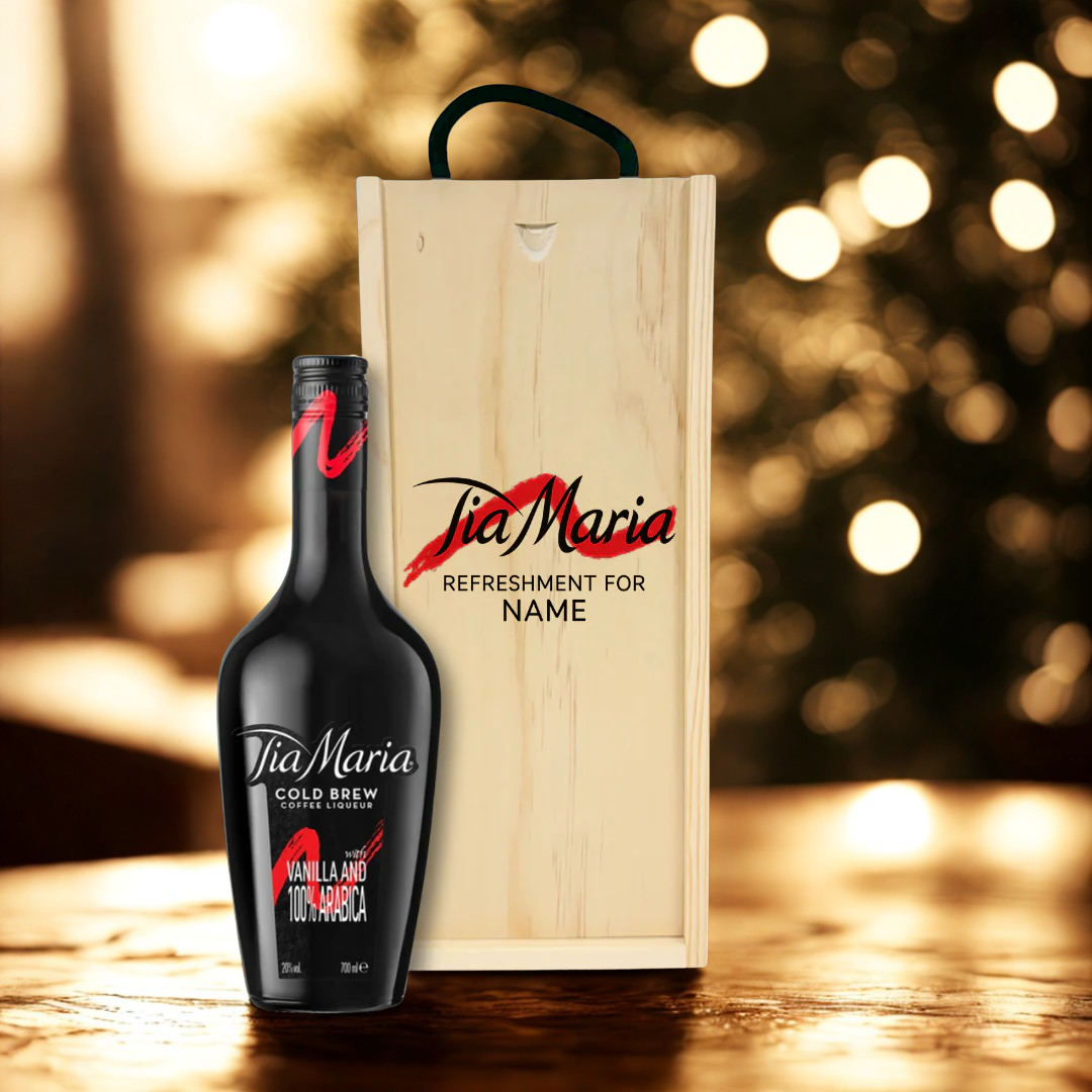Personalised Tia Maria Cold Brew Coffee Liqueur Gift Set - 70cl (20% ABV)