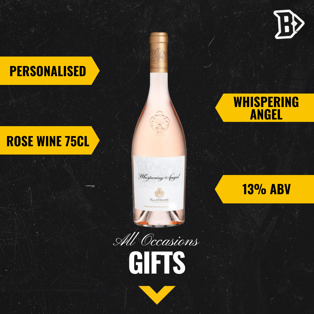 Personalised Whispering Angel Rose Wine Gift Set - BEERHUNTER