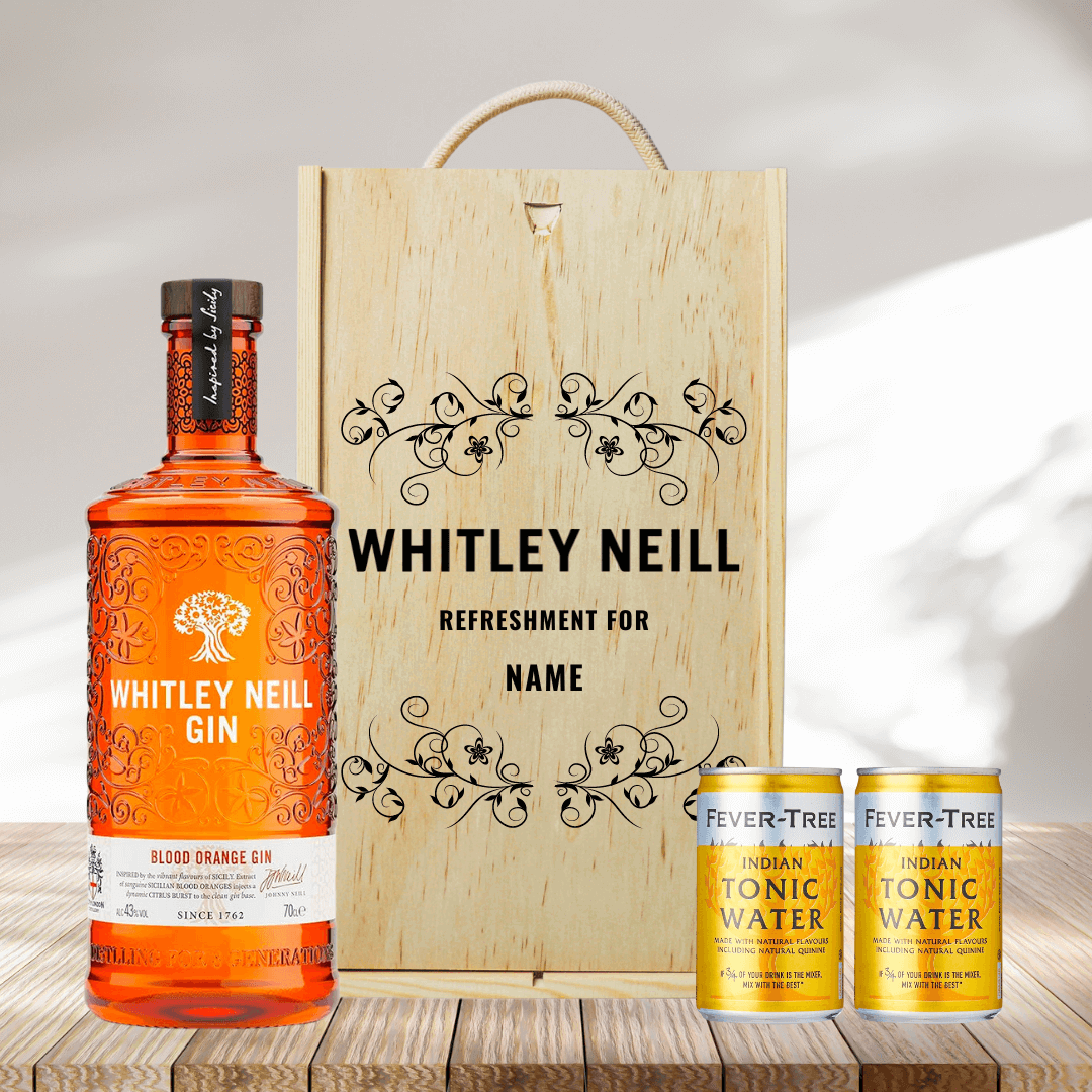 Personalised Whitley Neill Blood Orange Gin Gift Set with Fentimans Tonics - 70cl - BEERHUNTER