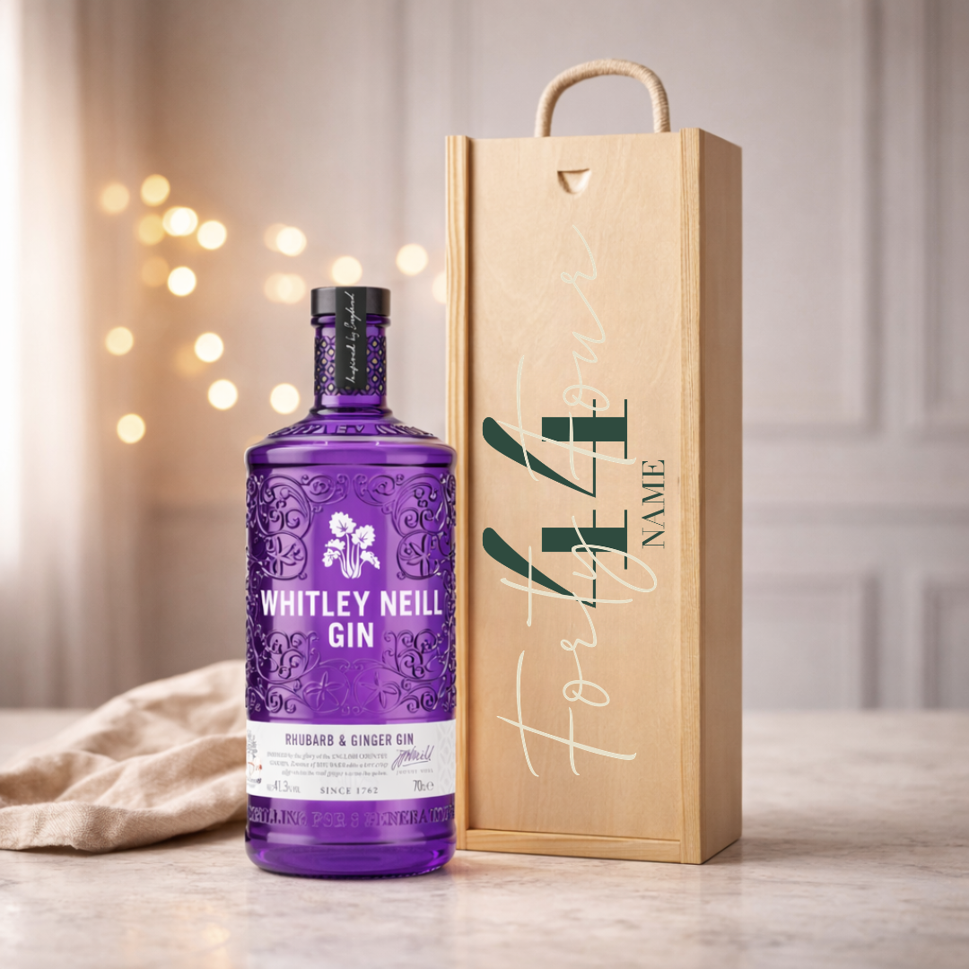 Personalised Birthday Gin Gift Set – 70cl with Personalised Lid