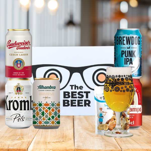 Premium Beer Gift Set 5 x 330ml Cans Krombacher Budvar Brewdog BEERHUNTER