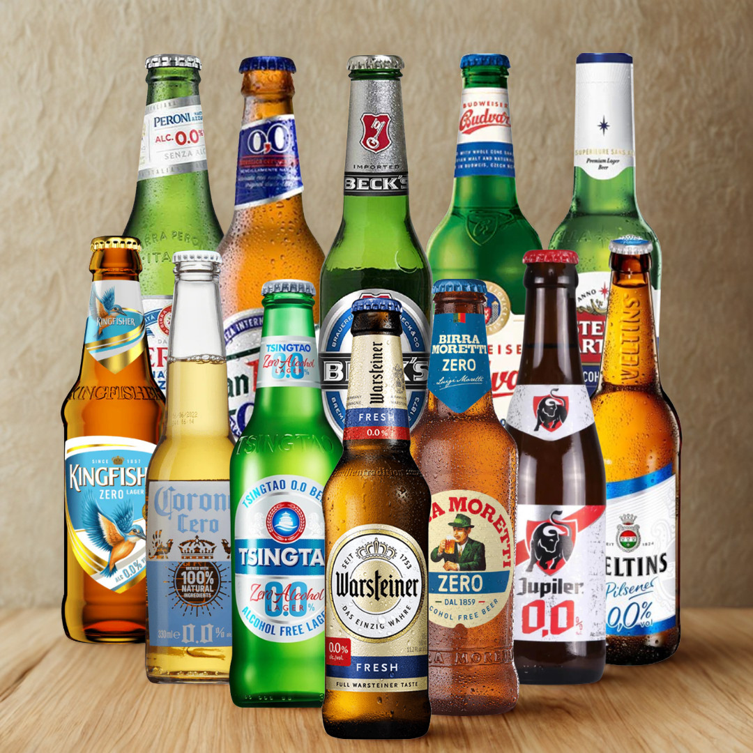 Premium Lager Low/No Alcohol Free Mixed Case Gift Set – (12 Pack)