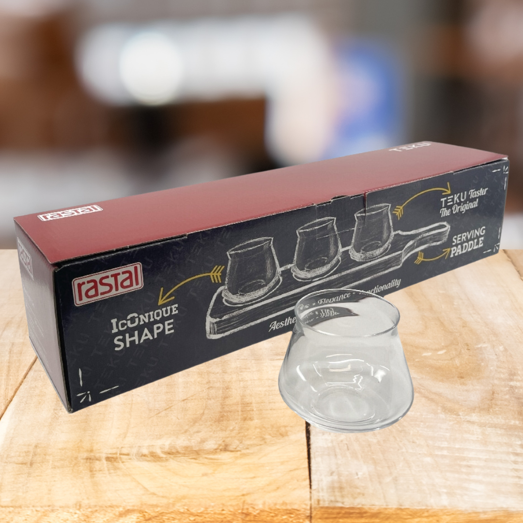 Rastal Teku Taster Glasses with Wooden Serving Paddle Gift Set - BEERHUNTER
