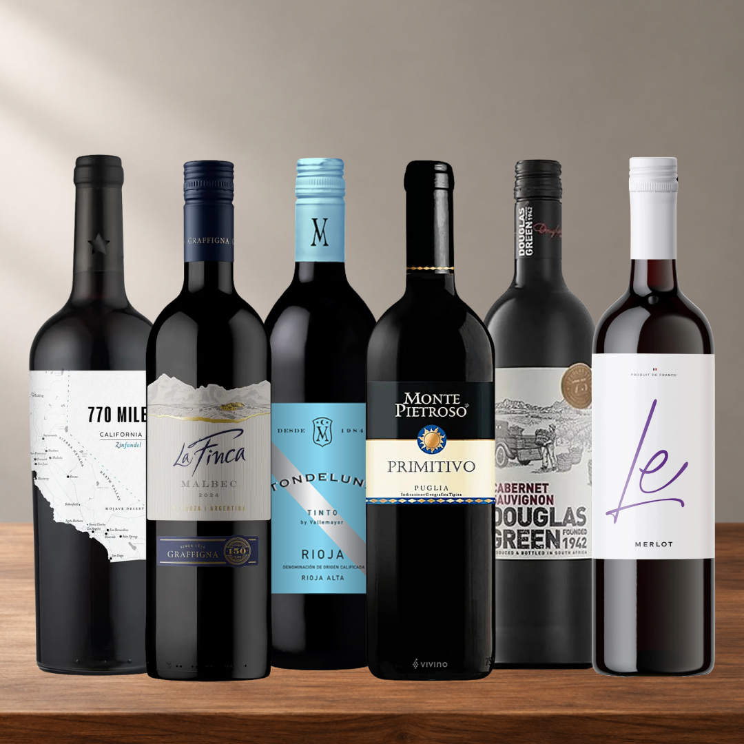 Red Wine Premium Mixed Case Collection (6 x 75cl Bottles)