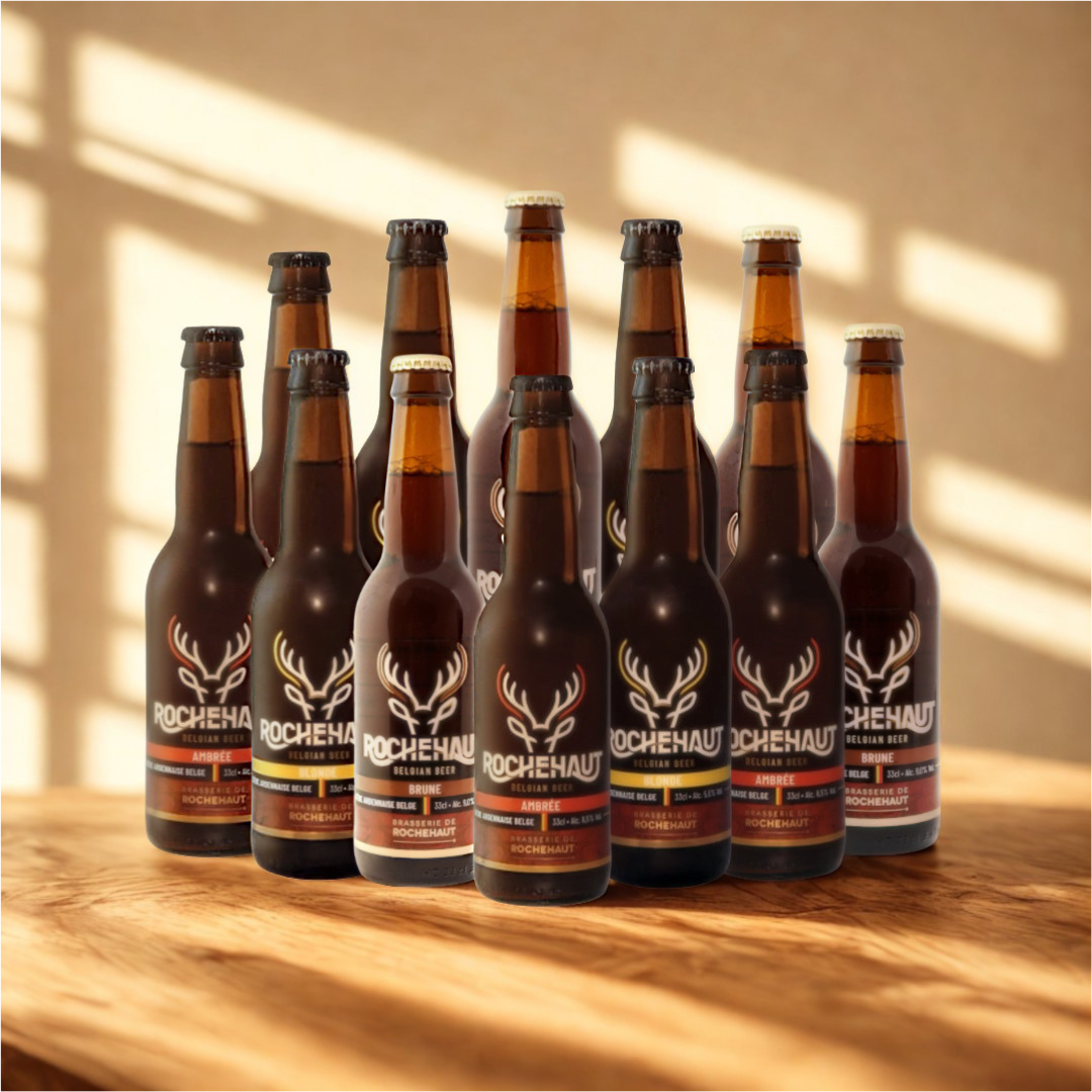 Rochehaut Belgian Beer Mixed Case - Blonde, Ambrée & Brune (12 Pack)
