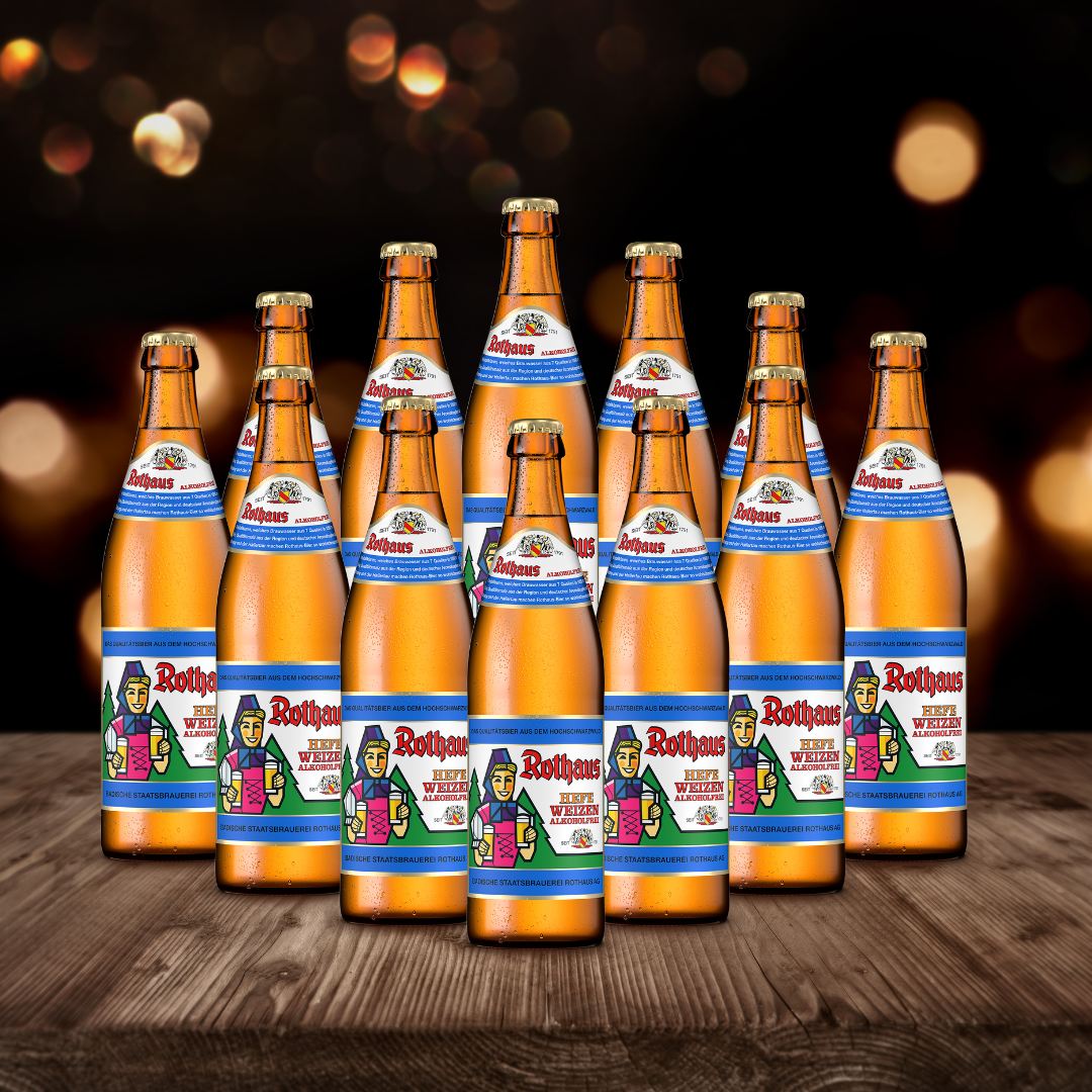 Rothaus German Alkoholfrei Wheat Beer Hefeweizen 500ml Bottles - 0.4% ABV (12 Pack)