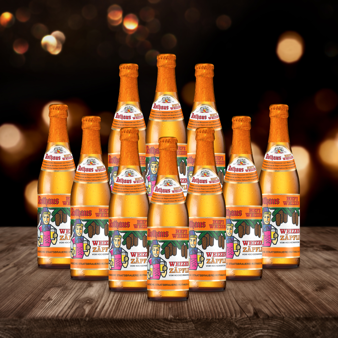 Rothaus German Wheat Beer Weizenzäpfle 330ml Bottles - 5.4% ABV (10 Pack) - 27/12/25