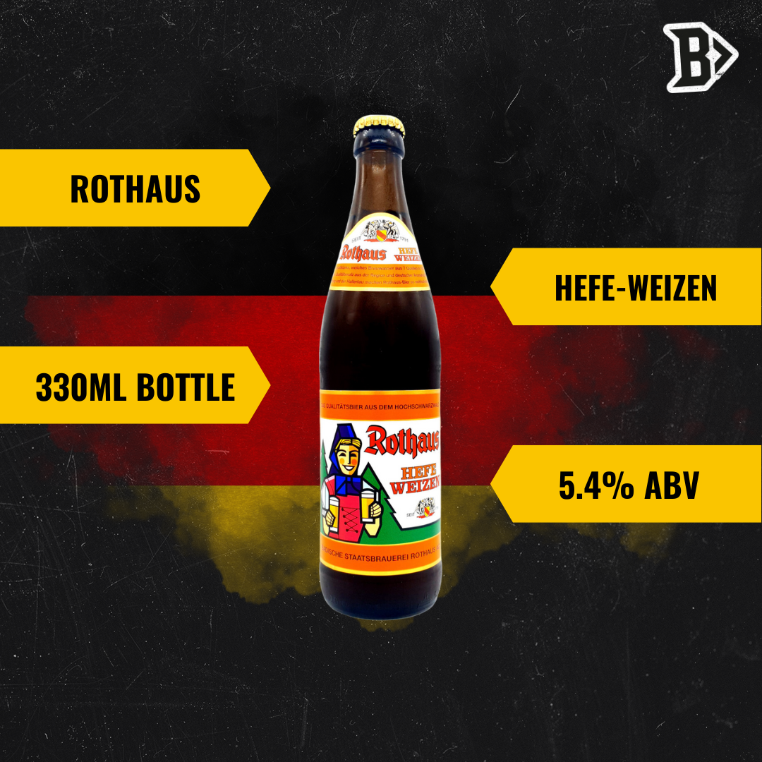 Rothaus Hefe-Weizen German Wheat Beer 500ml Bottles – 5.4% ABV (12 Pack) - BEERHUNTER